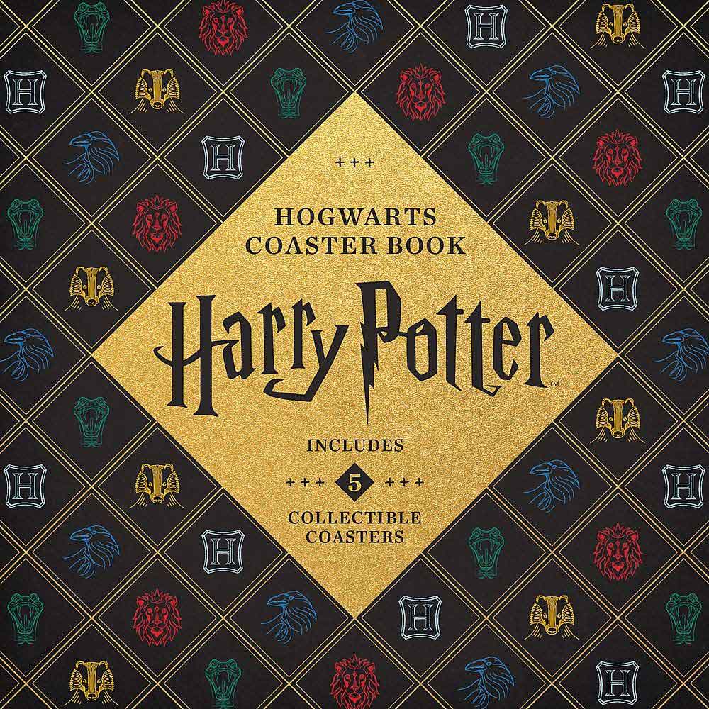 HARRY POTTER HOGWARTS COASTER BOOK: GRYFFINDOR, RAVENCLAW, HUFFLEPUFF, SLYTHERIN