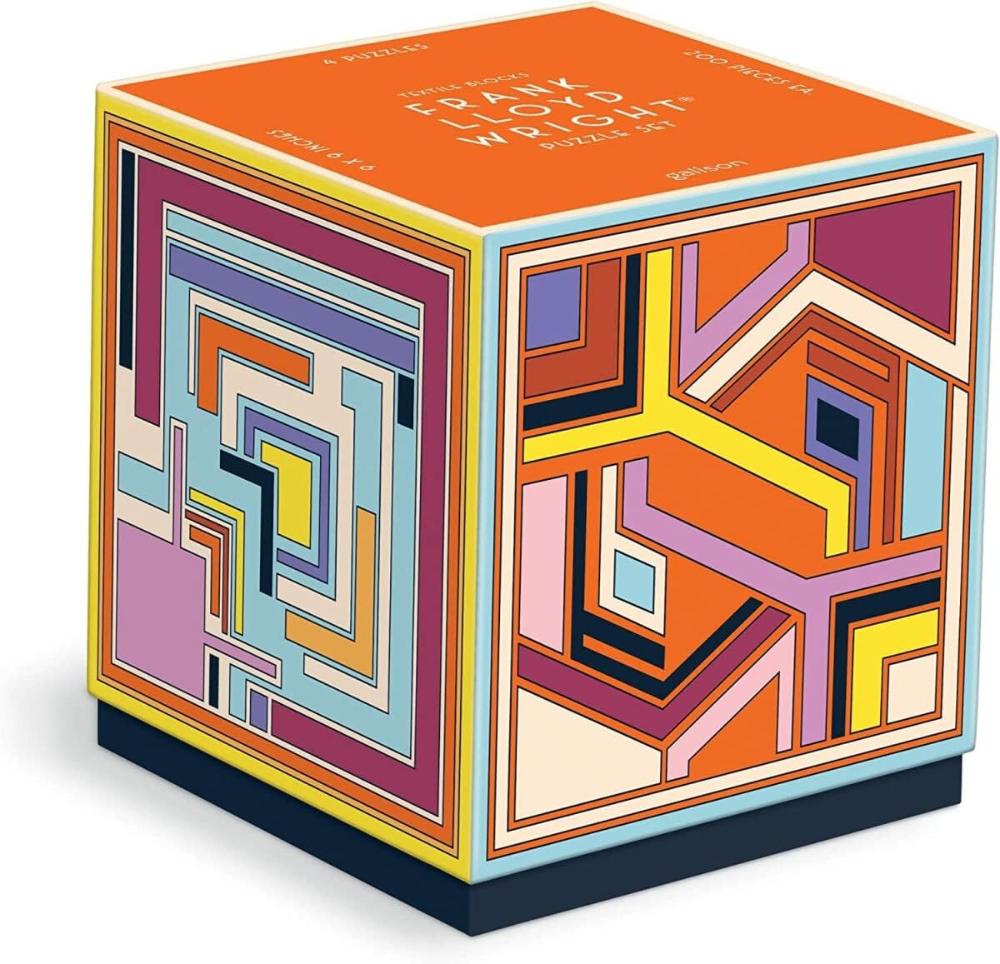 FRANK LLOYD WRIGHT TEXTILE BLOCKS SET OF 4 PUZZLES