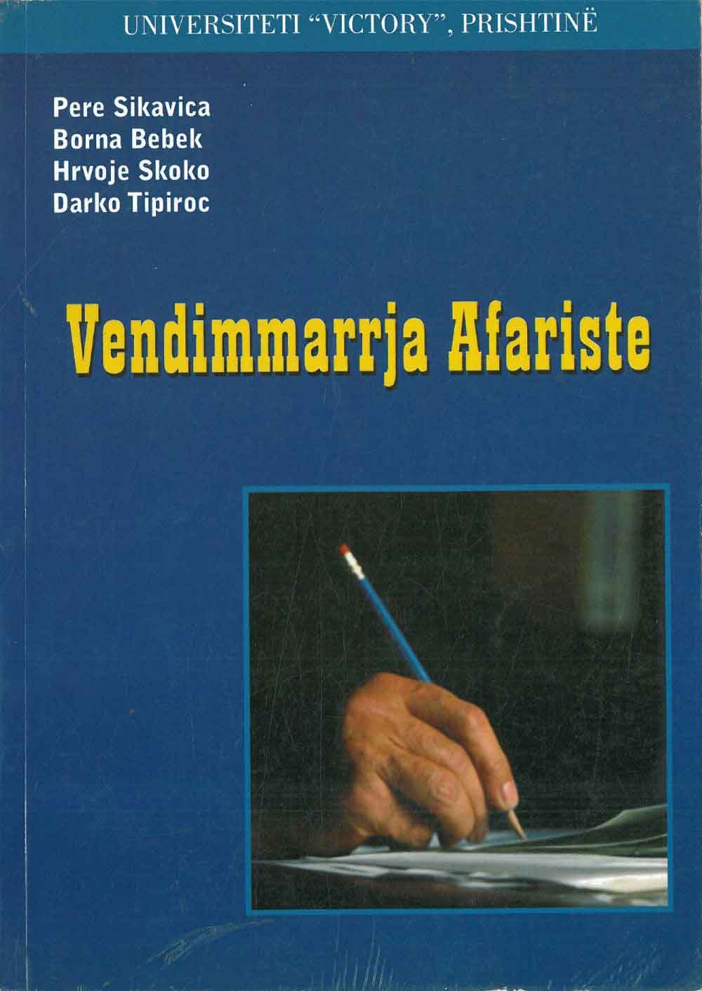 Vendimmarrja Afariste
