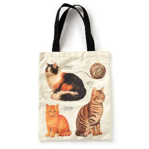 MOODY CATS CANVAS TOTE