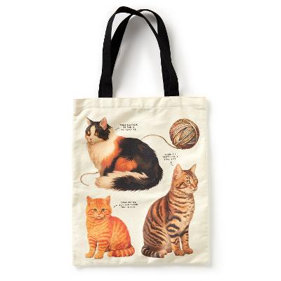MOODY CATS CANVAS TOTE