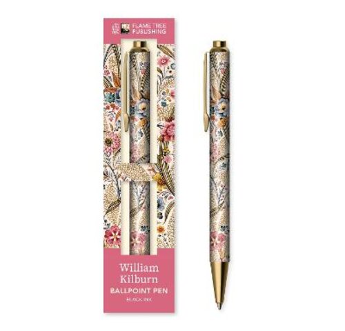 WILLIAM KILBURN: MARBLE END PAPER BOXED DECORATIVE BALLPOINT PEN