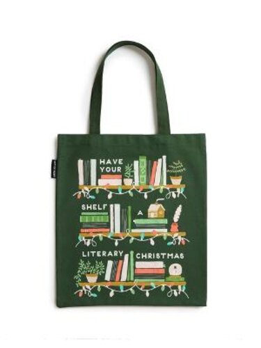 HAVE YOUR SHELF A LITERARY CHRISTMAS TOTE BAG