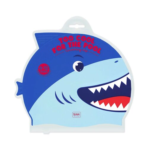 SWIMMING CAP - TOO COOL FOR THE POOL - SHARK