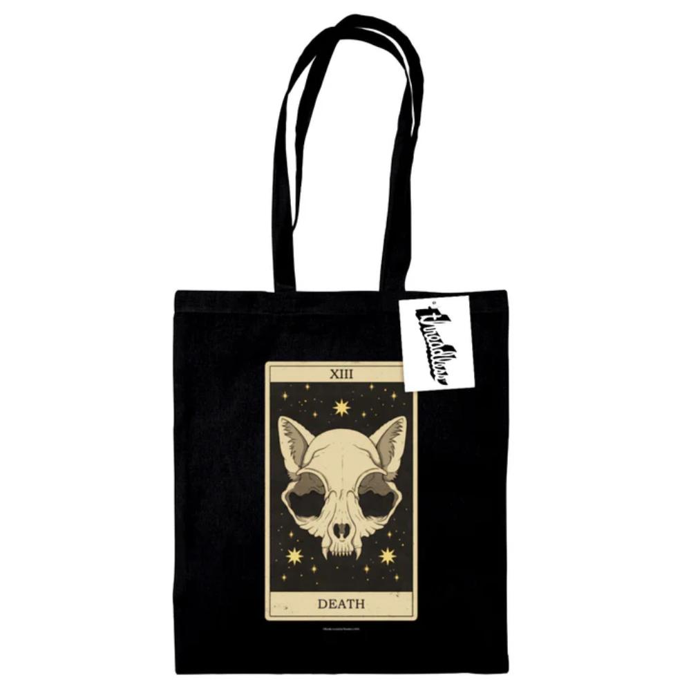 THIAGO CORREA (DEATH TAROT) BLACK TOTE BAG