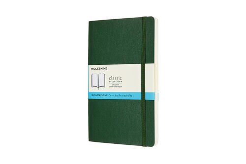 NOTEBOOK LARGE DOT MYRTLE GREEN SOFT