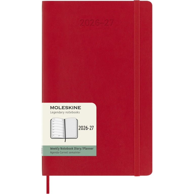 2026-2027 18M WEEKLY NOTEBOOK LARGE S.RED SOFT