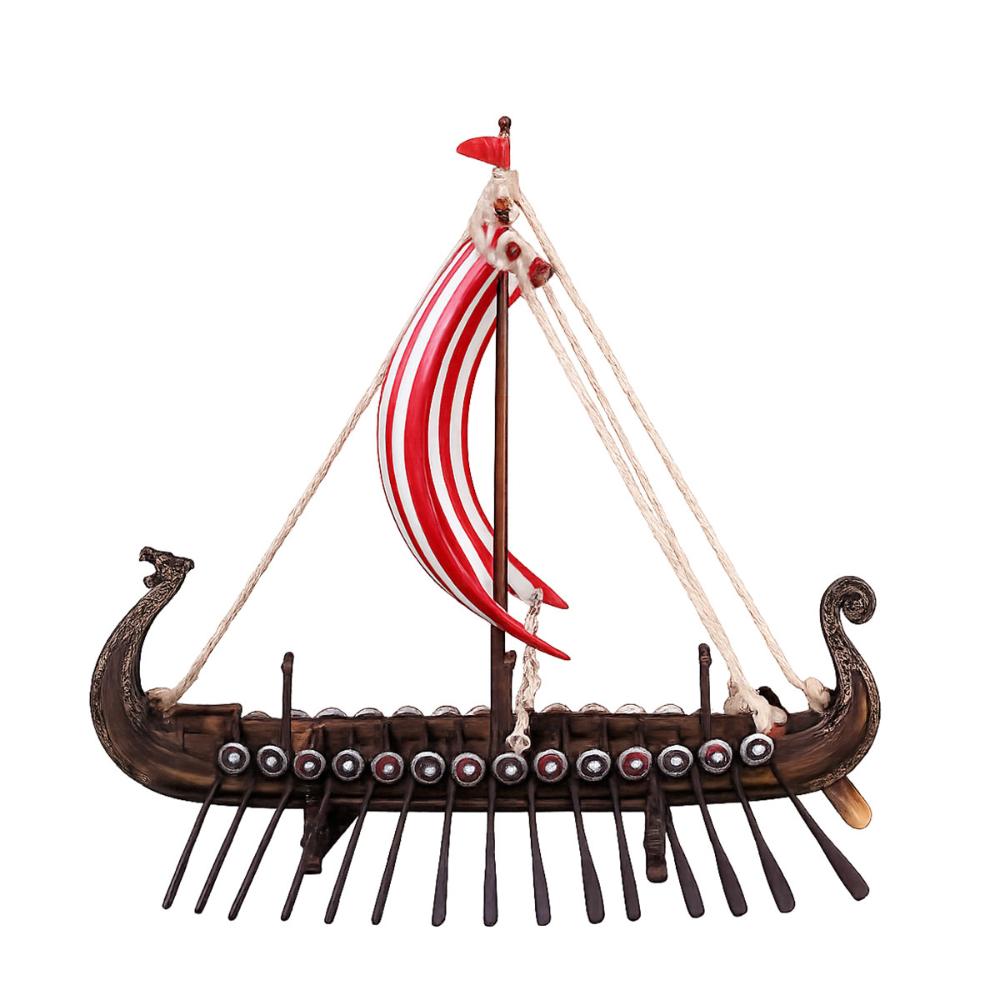 Viking Ship red stripes sail