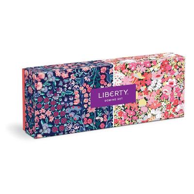 LIBERTY FLORAL WOOD DOMINO SET