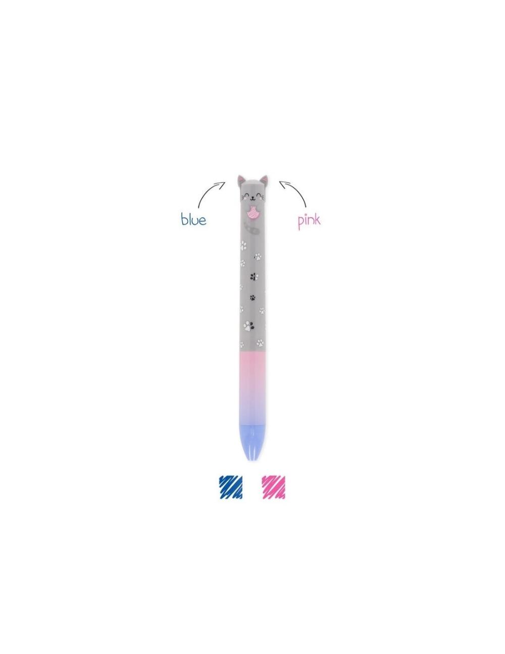 CLICK&CLACK - TWO-COLOUR BALLPOINT PEN - KITTY
