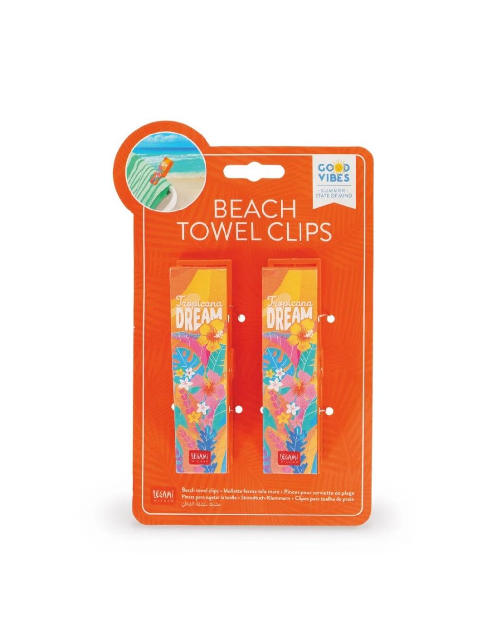 BEACH TOWEL CLIPS - SET OF 2 BEACH TOWEL CLIPS - TROPICANA